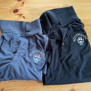 Two South Kent School polos, mens size medium